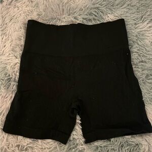Colsie (Target) high waisted BLACK ribbed knit biker shorts. Size SMALL.
